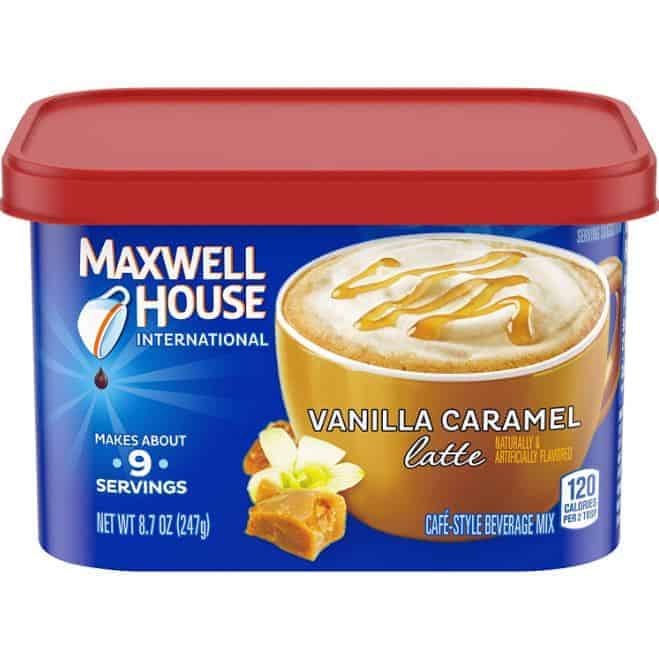 Best Flavored Instant Coffee Maxwell House International Cafe Vanilla Caramel Latte Instant Coffee