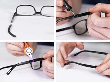 Bondic LED UV Liquid Plastic Welder, Super Glue, Cures Quickly, Adhesive Repair Tool for Glasses and Sunglasses, Complete Glasses Repair Kit (LED