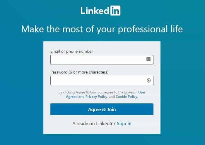 Create Your Account - LinkedIn