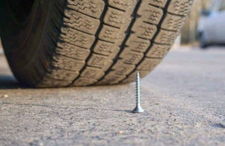 How to Inspect Your Tires - screws left in the road