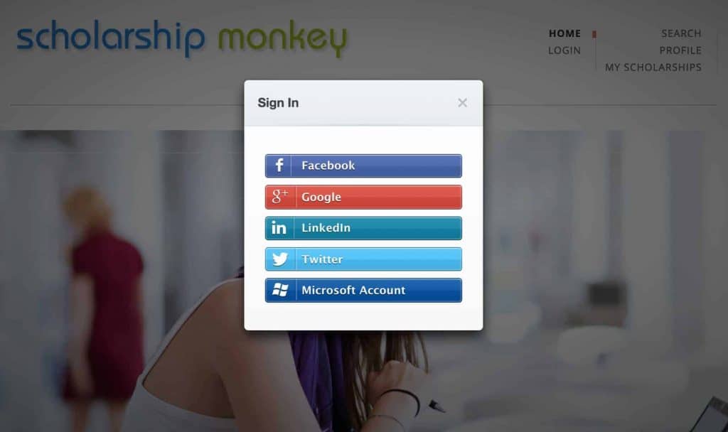 Scholarship Monkey Registration