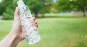 What to do After a Tire Blowout - Bottled water
